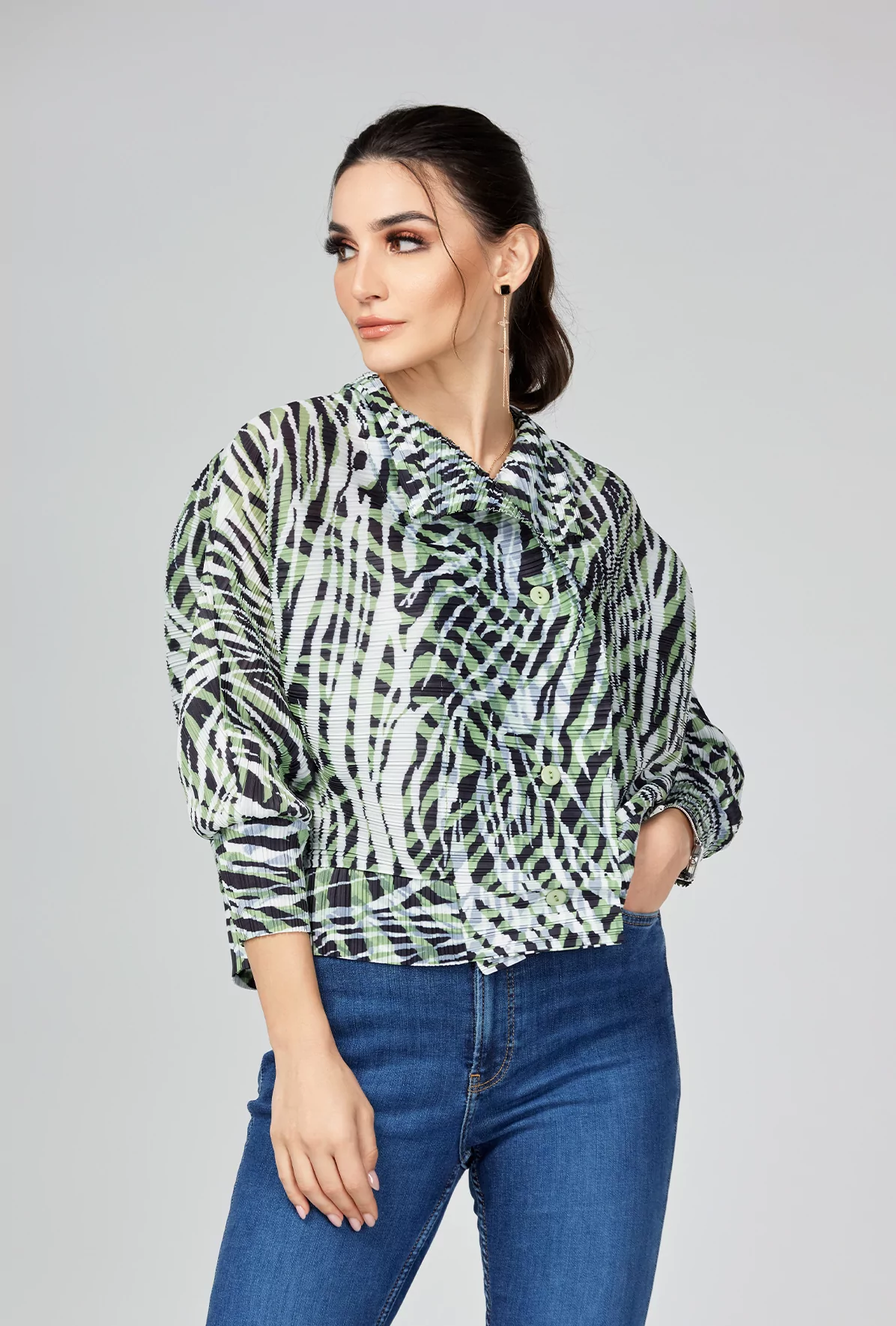 Pleated Shirt - Green